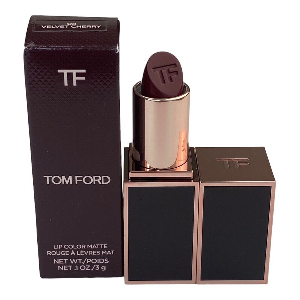 Tom Ford Matte Lipstick 08 Velvet Cherry Lip Colour Limited Edition Case NIB